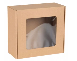 Pudełko z OKIENKIEM 200x200x75mm Pudełko Prezentowe Opakowanie na PREZENT