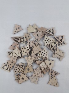 MINI DREWNIANE DEKORACJE NA ŚWIĘTA 50SZT.