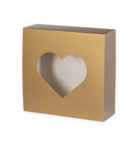 OBWOLUTA 200x200x50mm SERCE złote