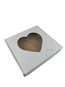 200x200x100mm BIAŁE OKIENKO SERCE