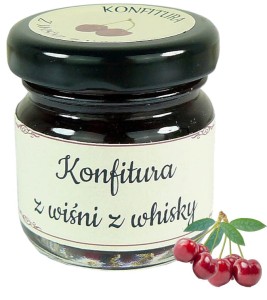 KONFITURA WIŚNIE W Whisky 40g konfitura do HERBATY na prezent