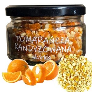 Kandyzowana Skórka Pomarańczowa w Eleganckim Słoiku – 100 g