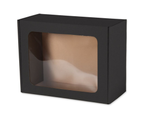 250x200x100mm CZARNE OKIENKO KWADRAT 