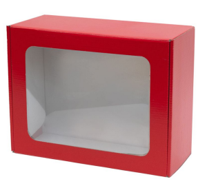 250x200x100mm CZERWONE OKIENKO KWADRAT  