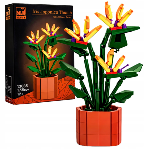 Zestaw Klocków - IRYS KWIATY w doniczce DIY 251 el. +12 LAT