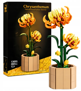 Zestaw Klocków - CHRYZANTEMA KWIATY w doniczce 200el. +12