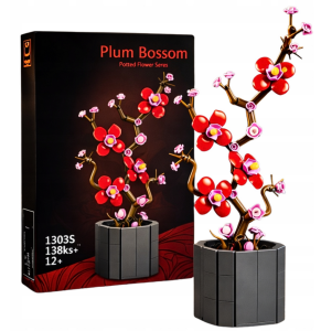 Zestaw Klocków - KWIAT ŚLIWY w doniczce 264 el. +12